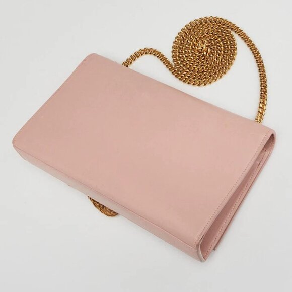 Yves Saint Laurent Pink Leather Monogram Medium Kate Tassel Bag 795-042925 - Picture 2 of 12